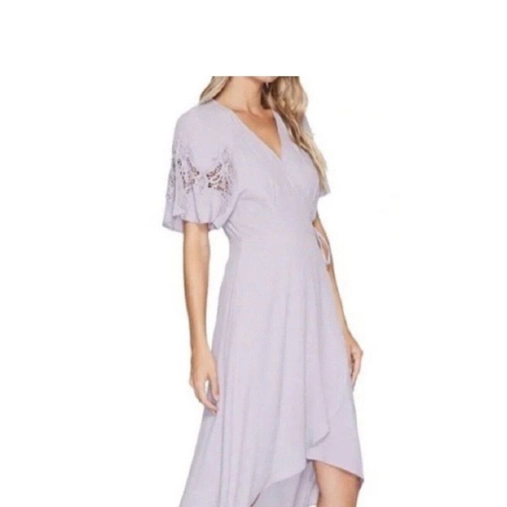 Astr The Label Pink Short Sleeve High Low Tie at the Waist Dress, Size M - Picture 6 of 10